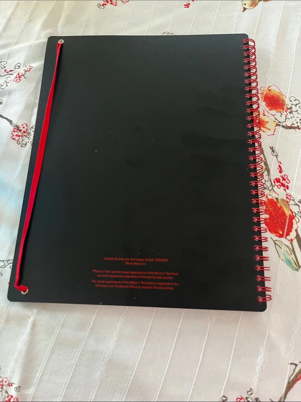 Hardcover Spiral Notebook with Red Accents